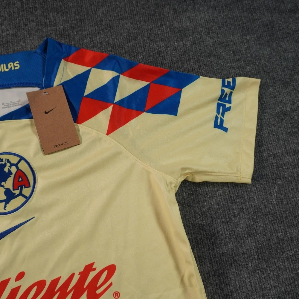 Nike Club America Soccer Jersey Mens Medium Yellow Home Dri-FIT CD0699-100